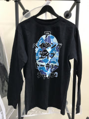 BAPE Black ABC Camo Japanese Letters Tee L/S